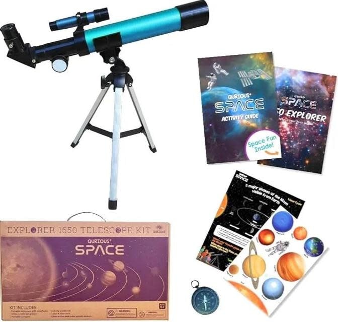 Qurious Space Kid's Explorer 1650 Telescope Kit: $14.99