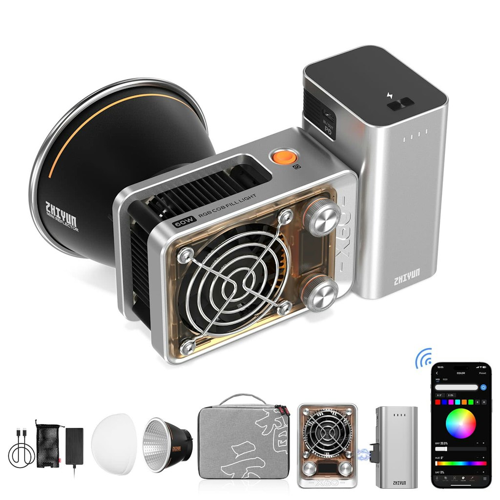 Zhiyun Molus X60 Portable 60W RGB Video Camera Light: $230.30