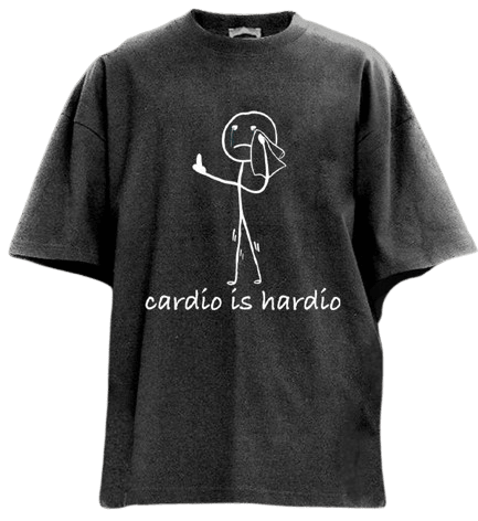 Men's "Cardio is Hardio" Washed Gym Shirt: $15.99 Men's "Cardio is Hardio" Washed Gym Shirt: $15.99