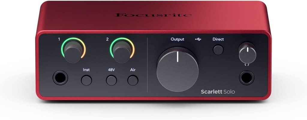 4th-Gen. Focusrite Scarlett Solo USB Audio Interface: $109.99 4th-Gen. Focusrite Scarlett Solo USB Audio Interface: $109.99