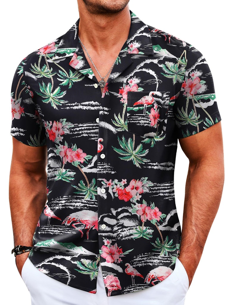 Coofandy Men's Tropical Hawaiian Shirt: $9.99