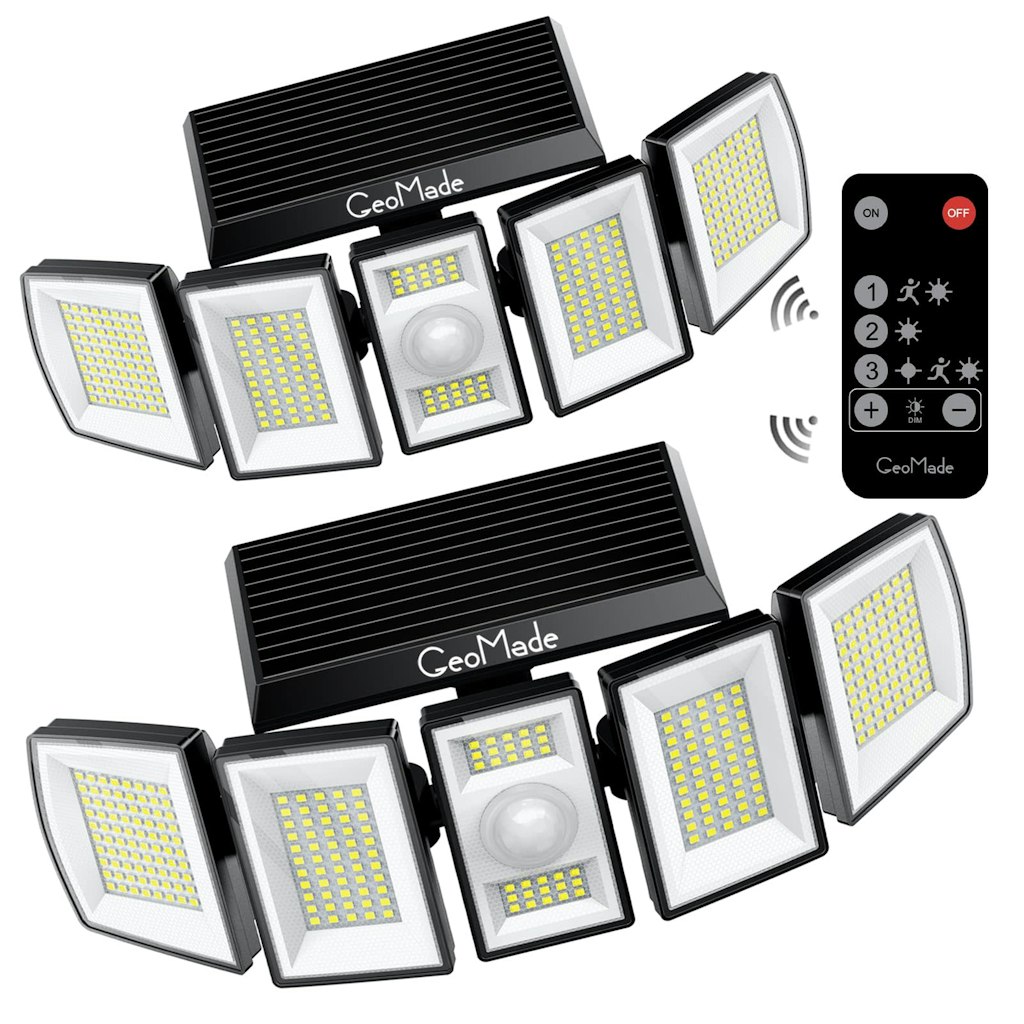 GeoMade LED Solar Flood Light 2-Pack: $22.87