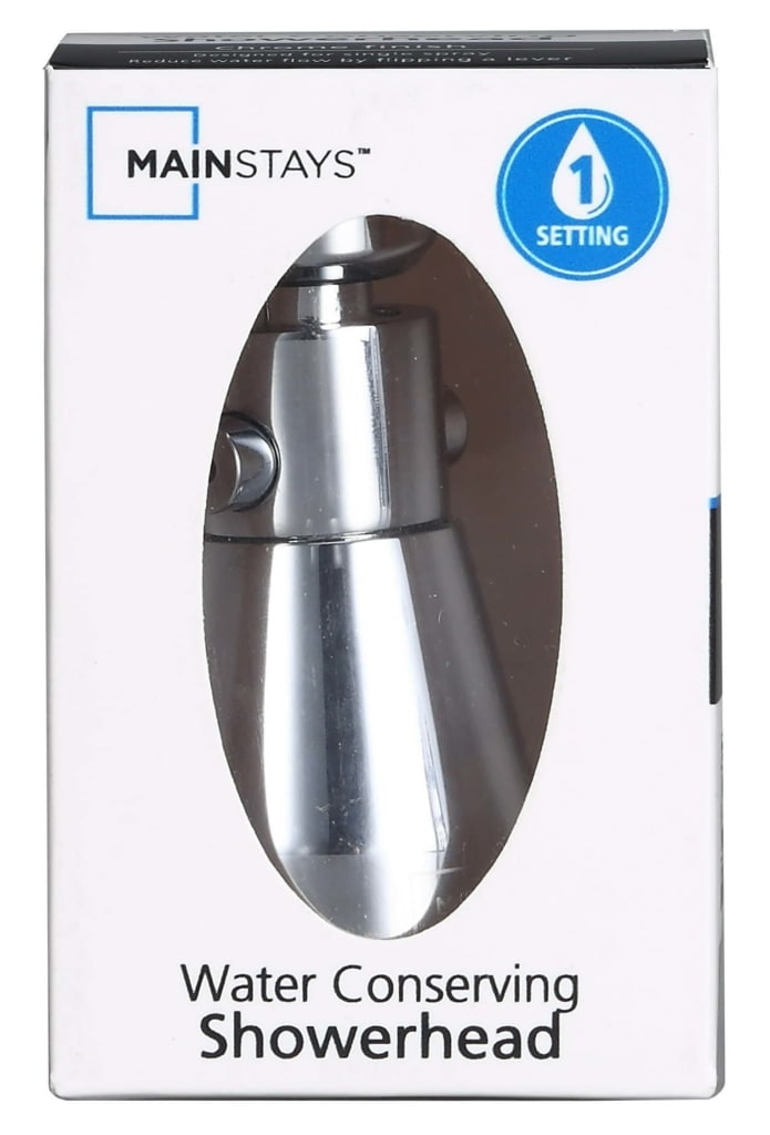 Mainstays Water Conserving Showerhead: $5 Mainstays Water Conserving Showerhead: $5