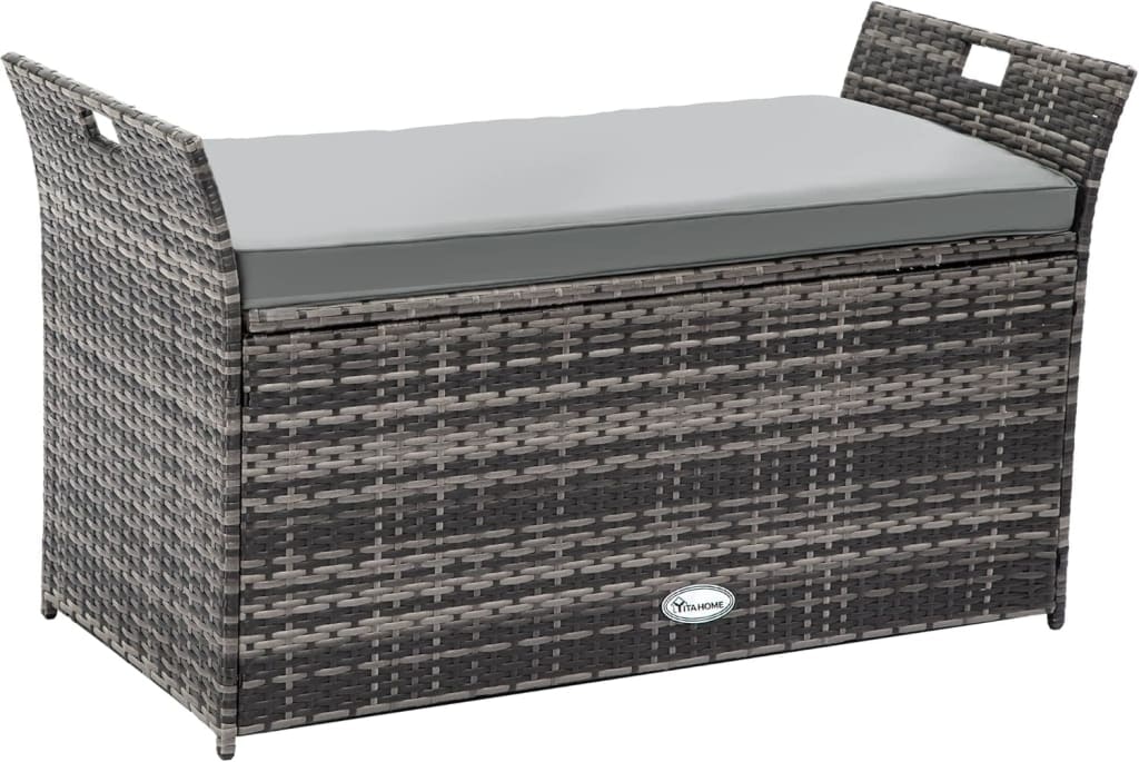 Yitahome 90-Gallon Outdoor Wicker Storage Bench: $83