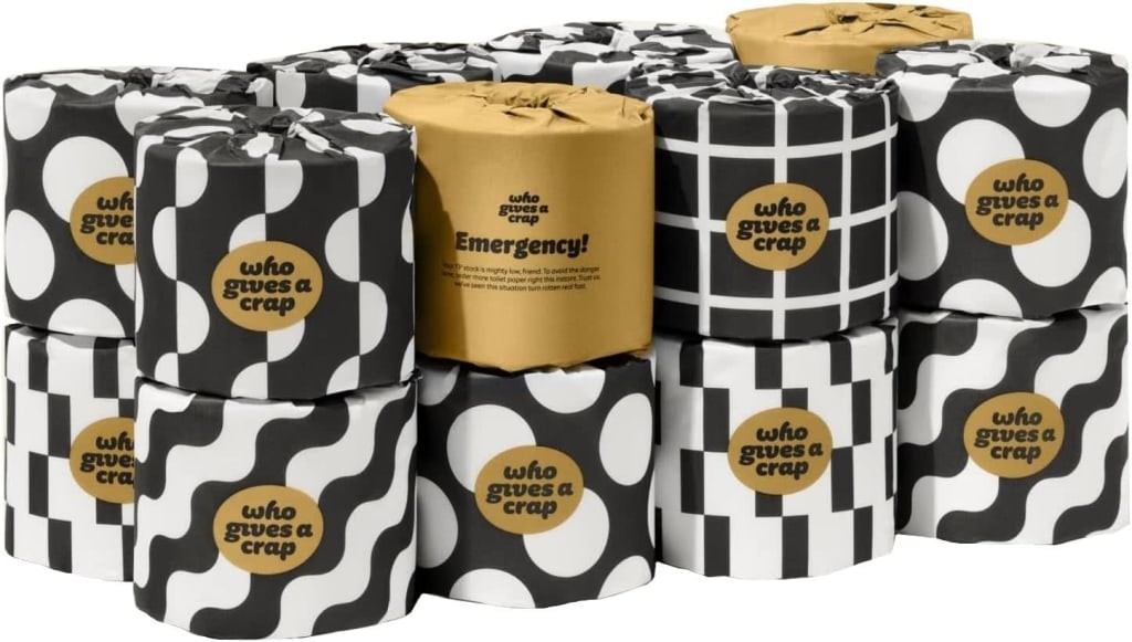 Who Gives A Crap 100% Bamboo Toilet Paper 16-Pack: $30 w/ Prime