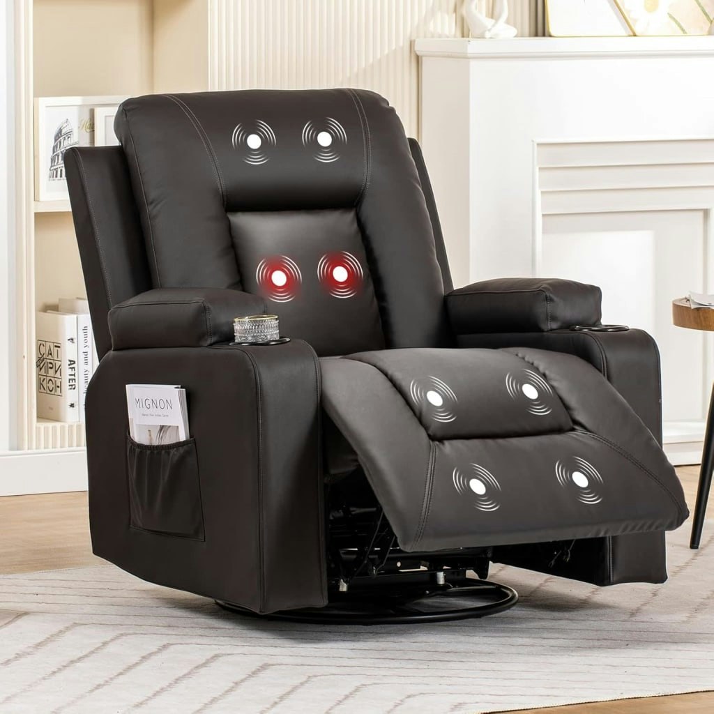 Comhoma Recliner Chair w/ Heat and Massage: $215.99