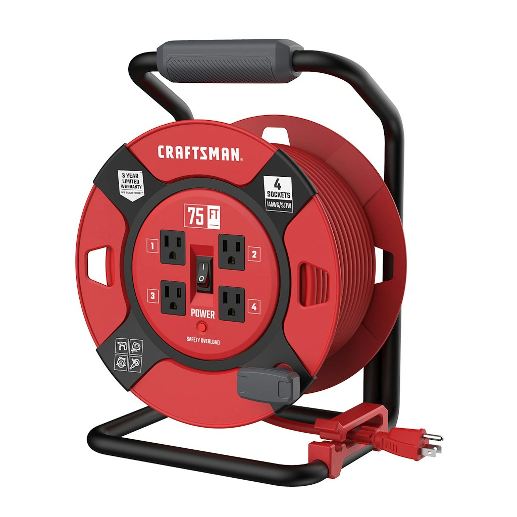 Craftsman 75-Foot 4-Outlet Heavy Duty Retractable Extension: $60