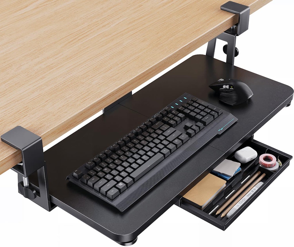 Huanuo Under Desk Keyboard Tray: $27.49 Huanuo Under Desk Keyboard Tray: $27.49