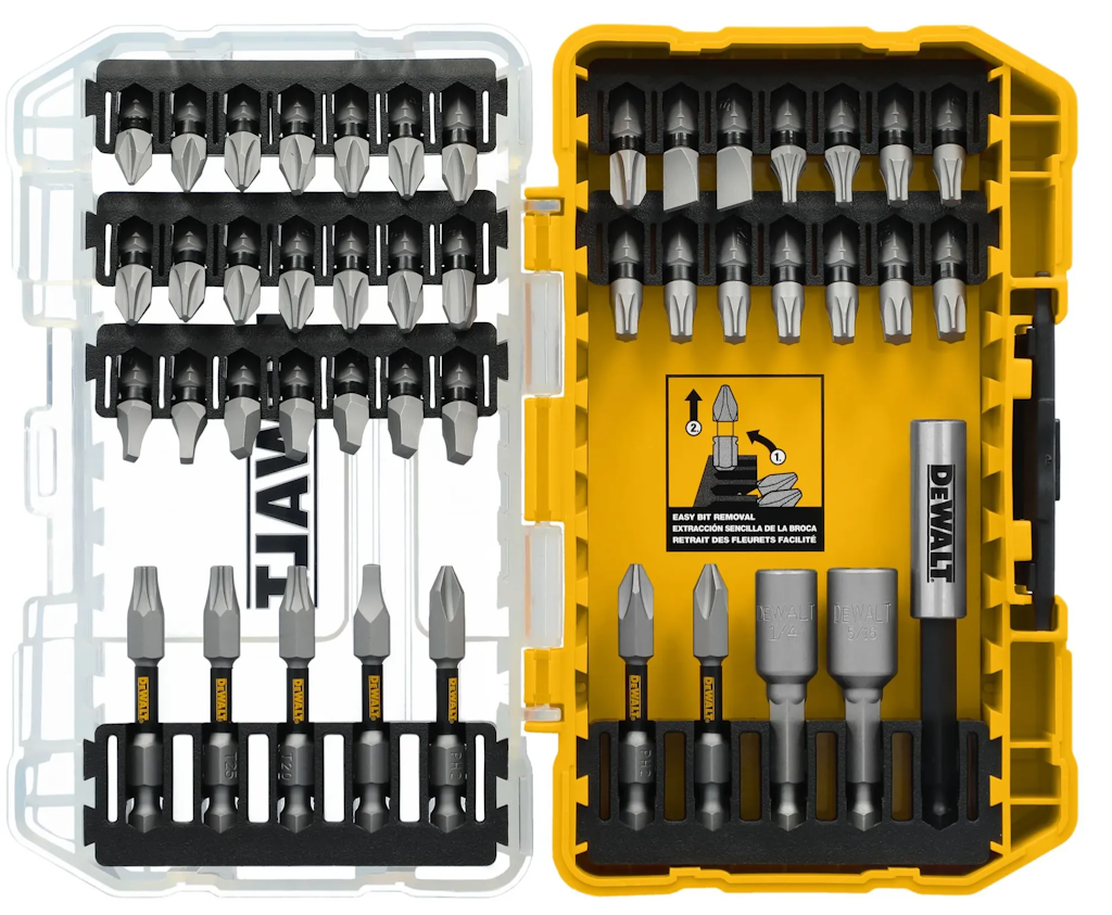 DeWalt TOUGH GRIP 45-Piece Screwdriver Bit Set: $13