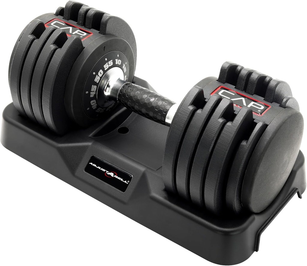 Cap Barbell 10-in-1 ADJUSTABELL 55-lb. Dumbbell: $99