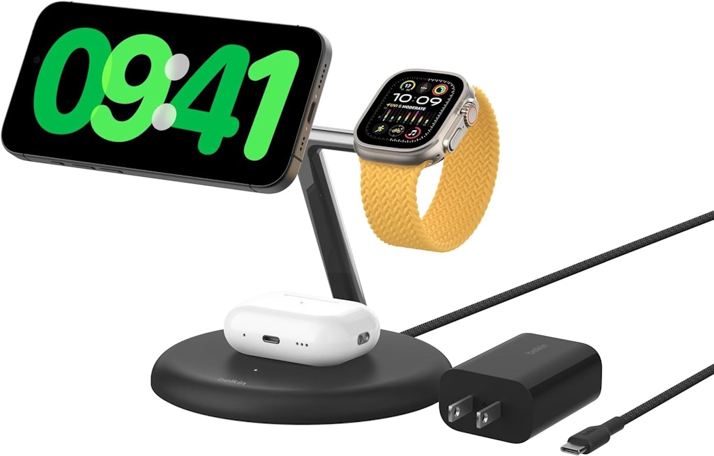 Belkin 3-in-1 MagSafe Wireless Charging Stand: $100