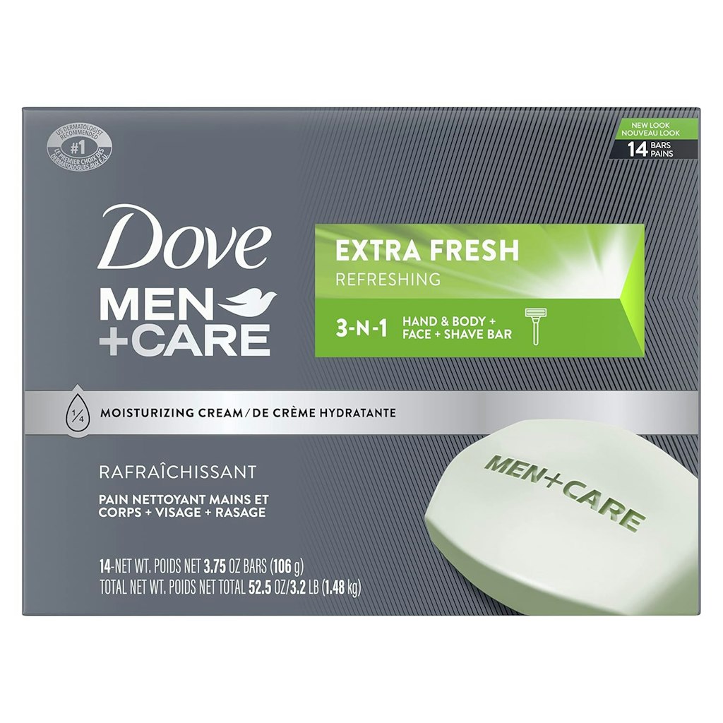 Dove Men+Care 4-oz. Body and Face Bar 14-Pack: $10 via Sub. & Save