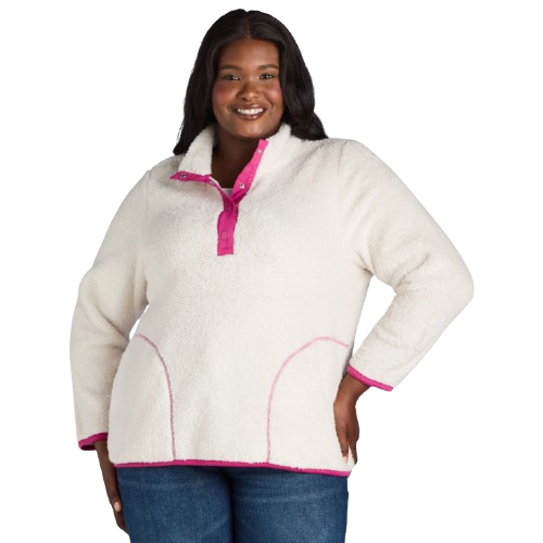 Terra & Sky Women's Plus Fleece Shacket: From $6.52