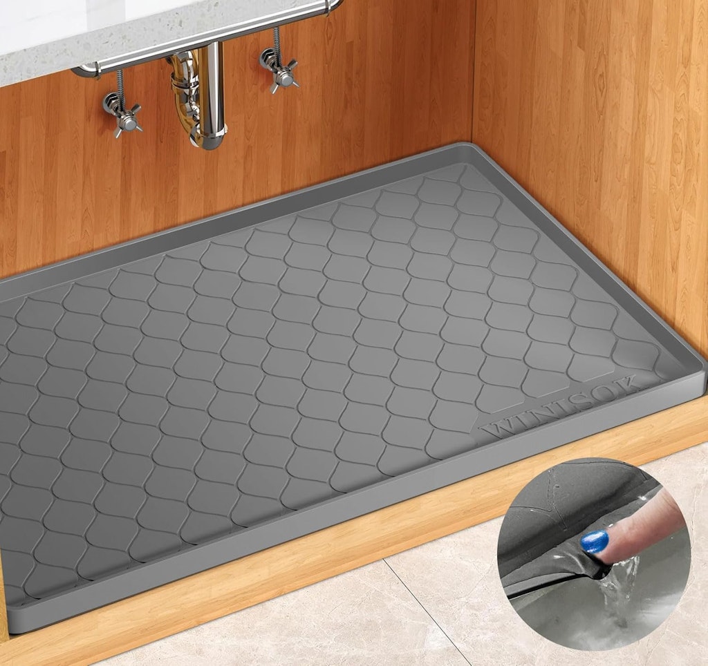 34x22" Waterproof Under Sink Mat: $16.99