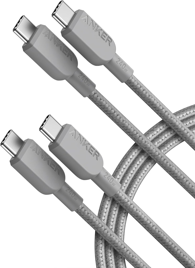 Anker 6-Foot USB C to USB C Cable 2-Pack: $10