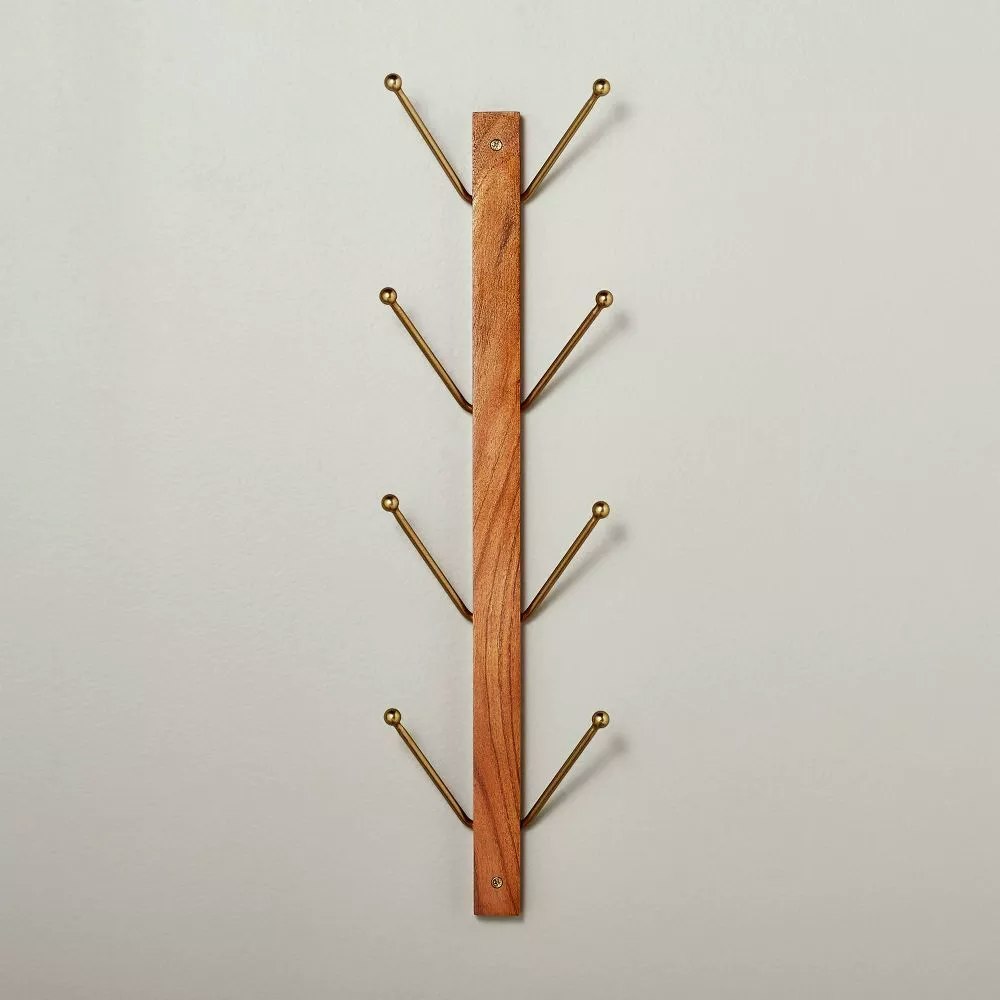 Open-box 24" Wood & Metal Vertical Wall Rack: $14