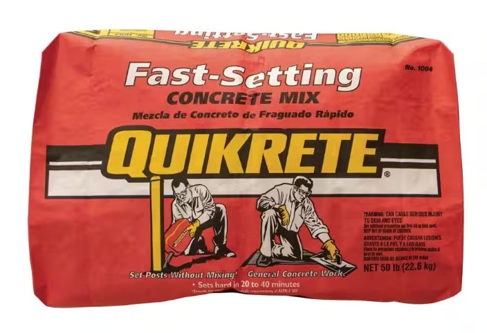 Quikrete 50 lb. Fast-Setting Concrete Mix: $6.91