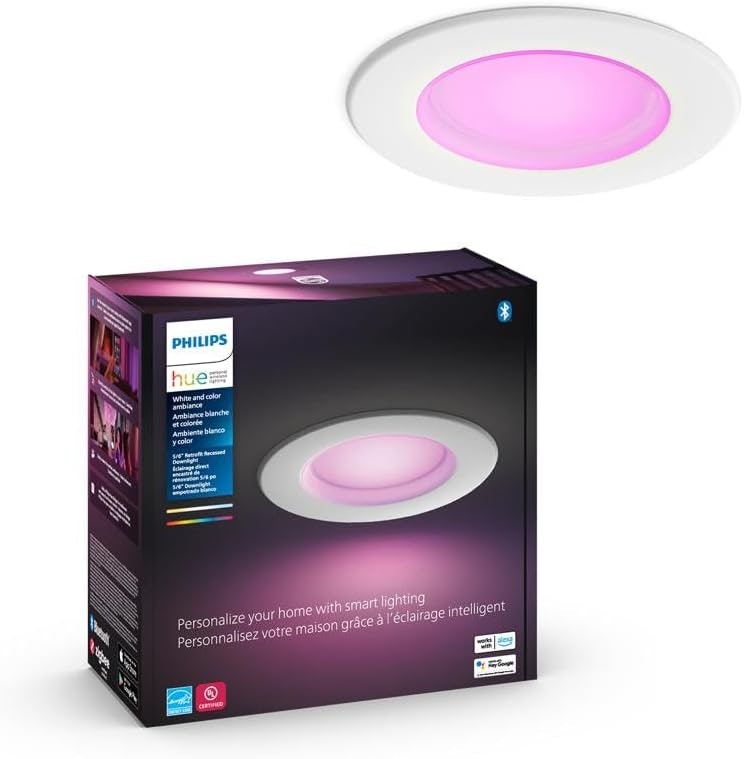 Philips Hue White & Color Ambience Dimmable LED Smart 6" Downlight : $32.49