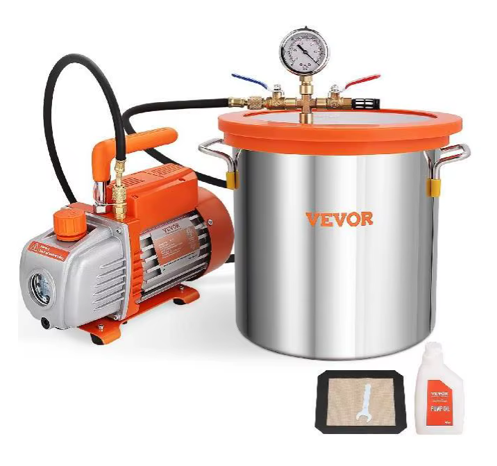 Vevor 3-Gallon Vacuum Chamber & Pump: $94
