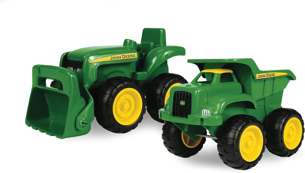 John Deere Dump Truck and Tractor Toy 2-Pack: $11