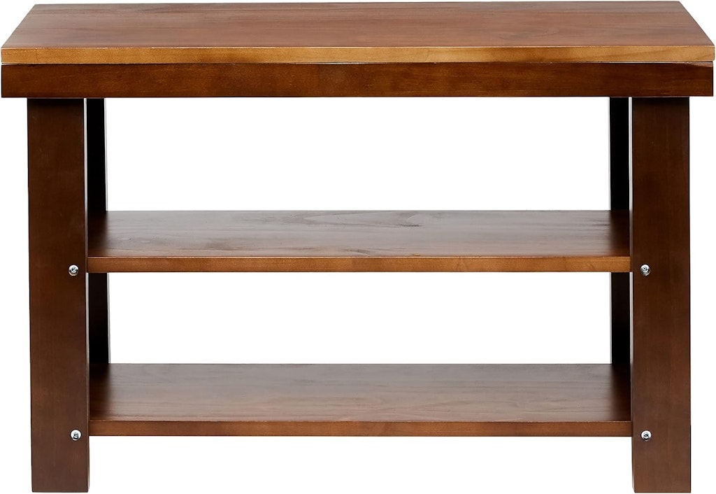Amazon Basics Solid Pine Wood Entryway Shoe Rack Bench: $36