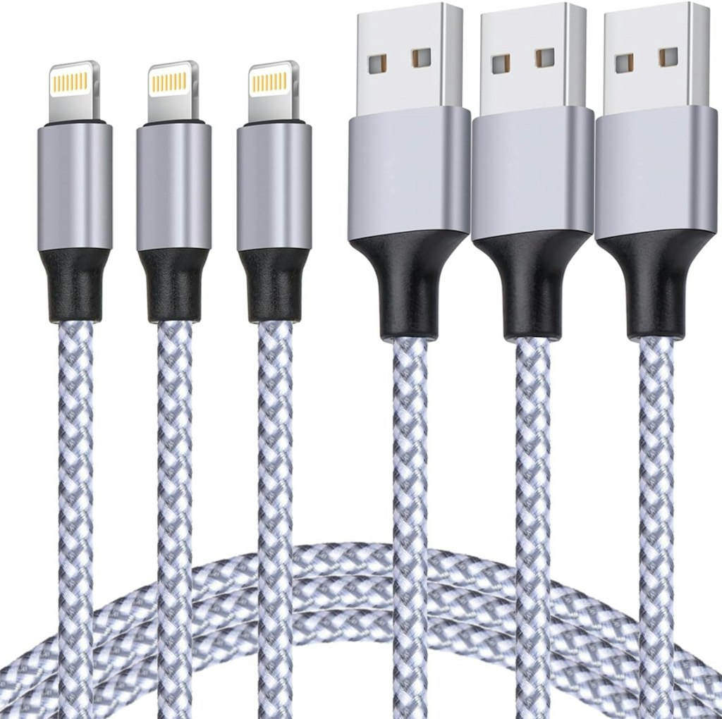 Takagi MFi-Certified 6-Foot iPhone Charger 3-Pack: $7.99