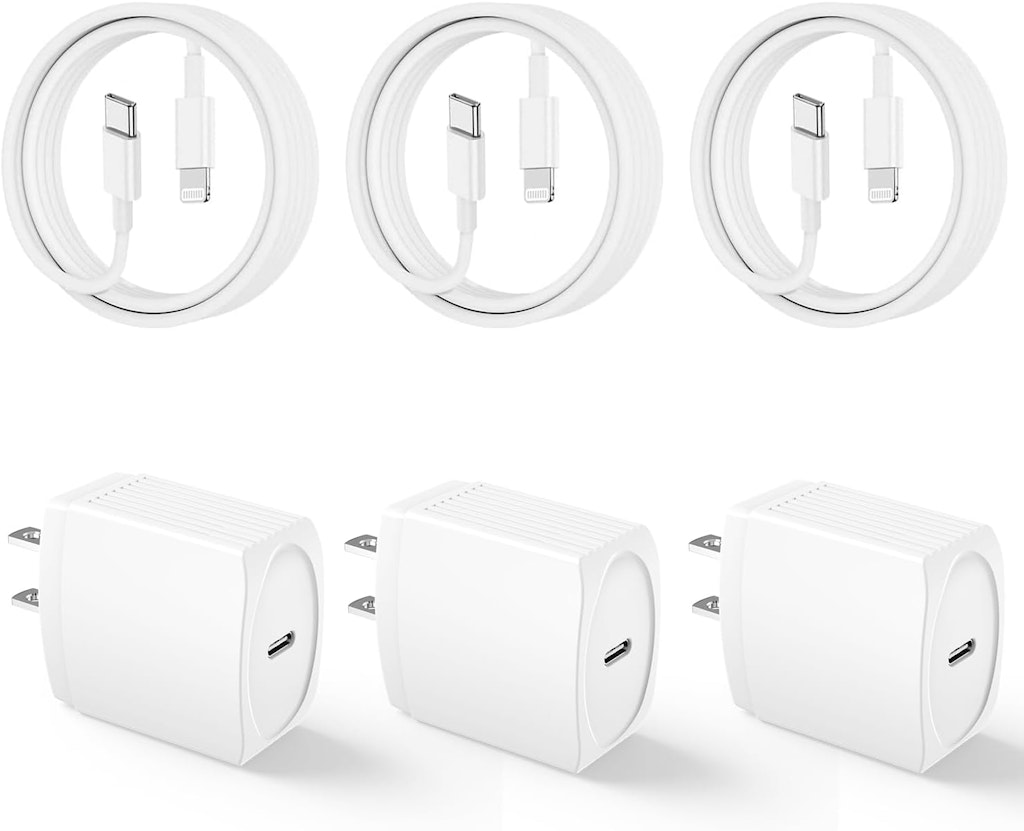 20W USB C 10-Foot Fast Charger 3-Pack: $9.99