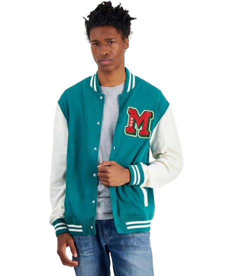 Hybrid Men's Mickey Mouse Colorblocked Varsity Bomber Jacket: $30