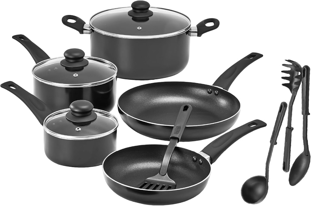 Bella 12-Piece Nonstick Cookware Set: $40