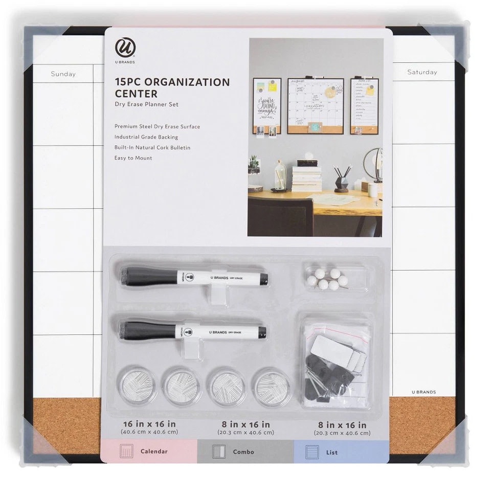 U Brands 15-Piece Organization Center: $16.99