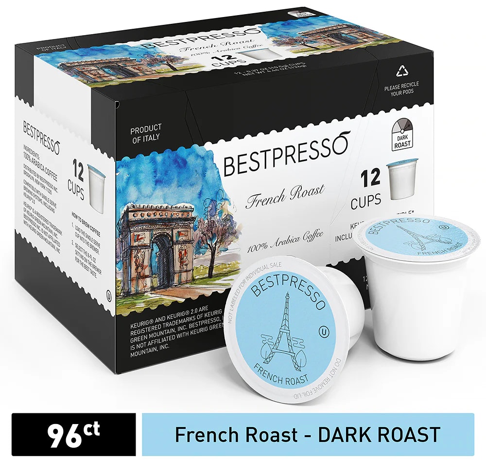 Bestpresso French Roast Coffee K-Cups 96-Pack: $23