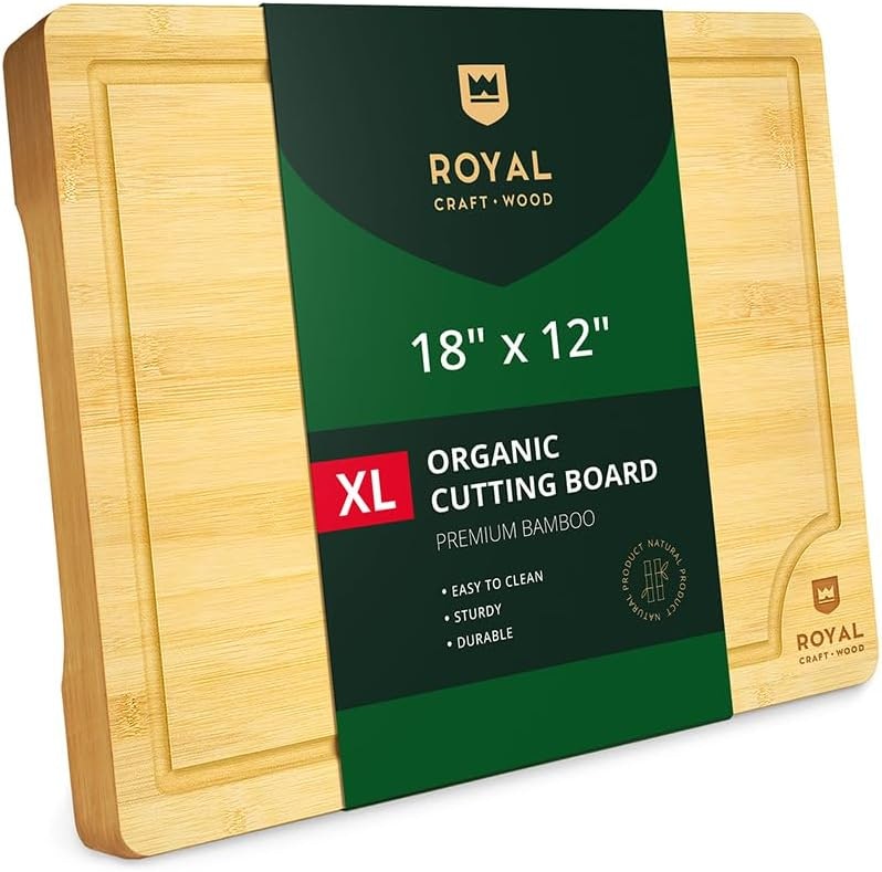 Royal Craft Wood XL Bamboo Cutting Board: $9.99