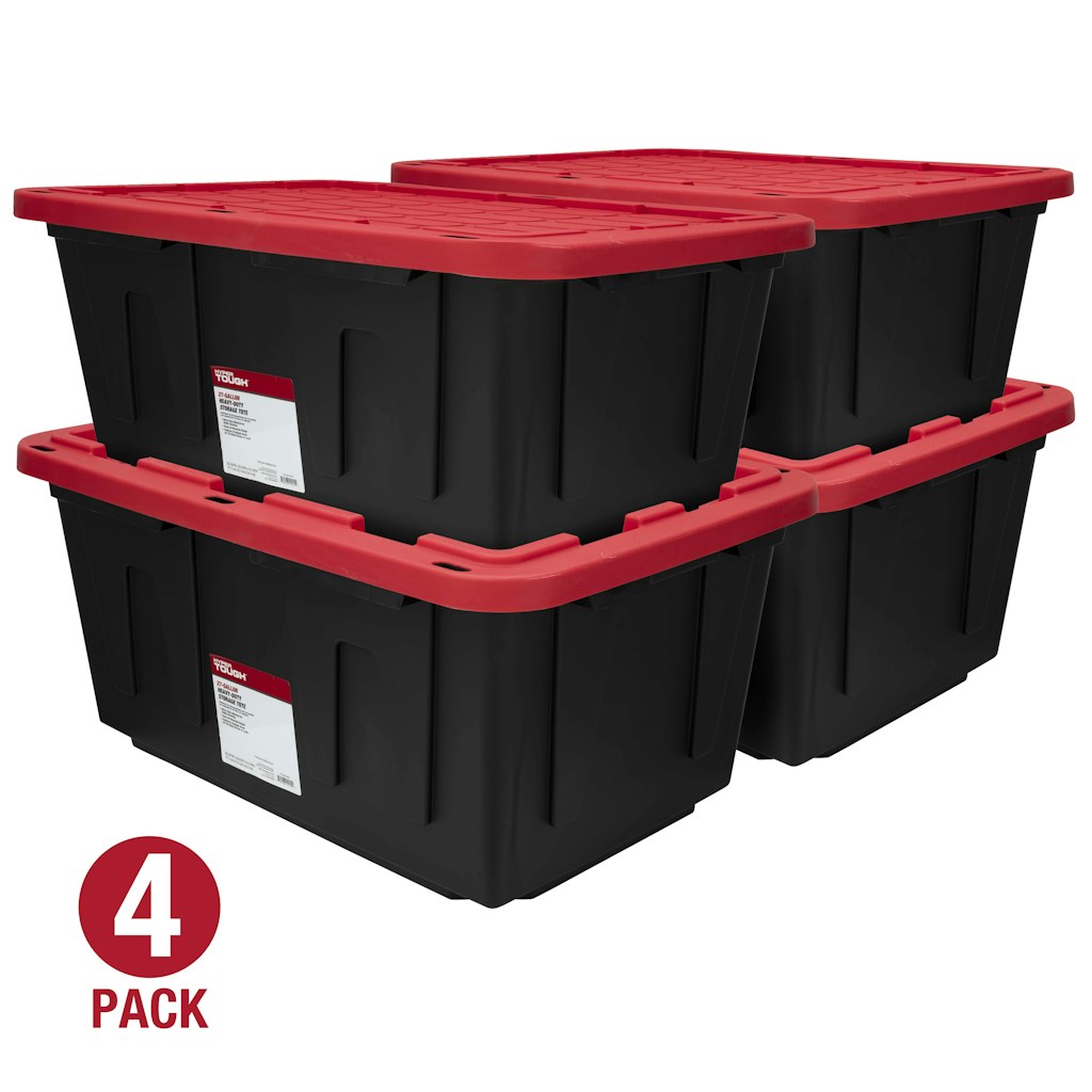 Hyper Tough 27-Gallon Storage Bin 4-Pack: $36.87 Hyper Tough 27-Gallon Storage Bin 4-Pack: $36.87