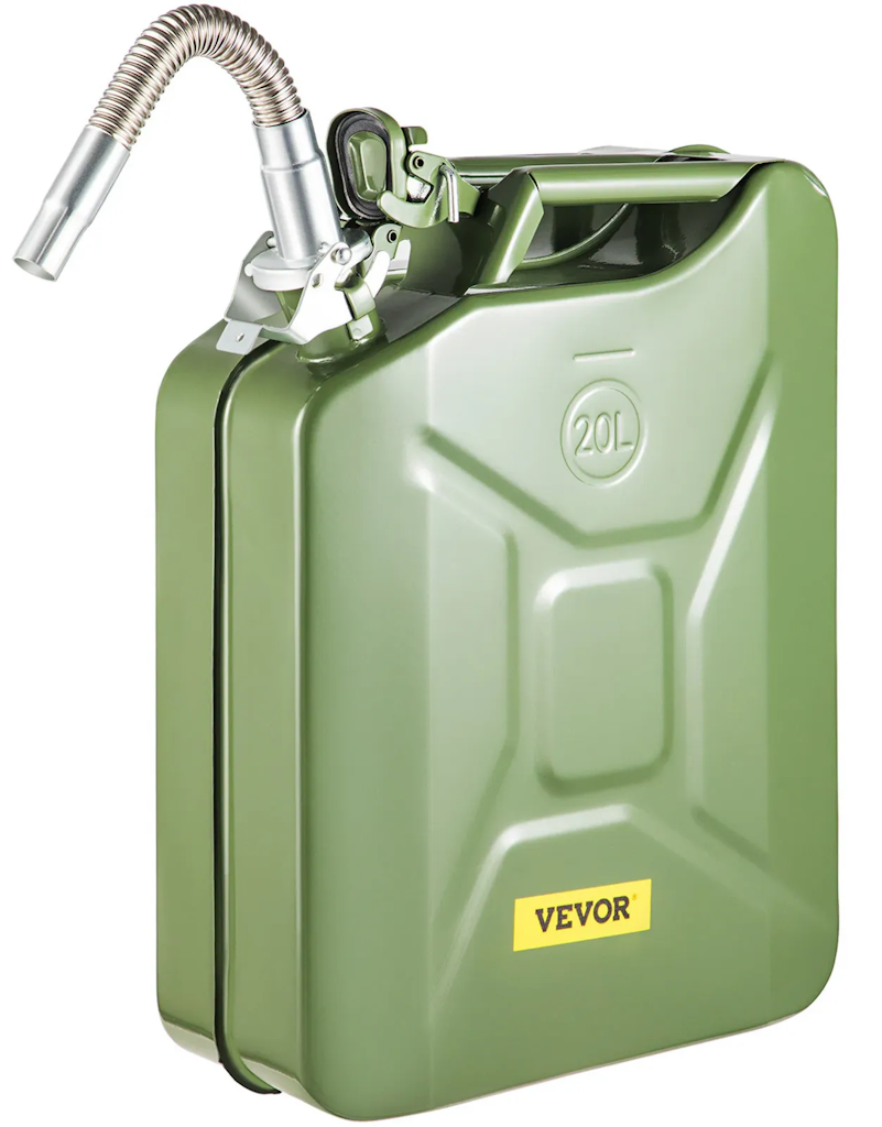 Vevor 5.3-Gallon Jerry Fuel Can: $26