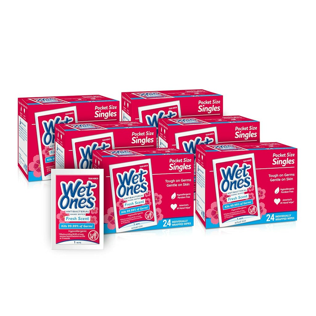 Wet Ones AntibacterialHand Wipes Singles 144-Pack: $7 via Sub. & Save