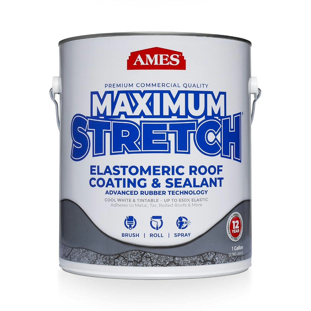 Ames Maximum Stretch Roof Coating 1-Gallon Tub: $32 Ames Maximum Stretch Roof Coating 1-Gallon Tub: $32