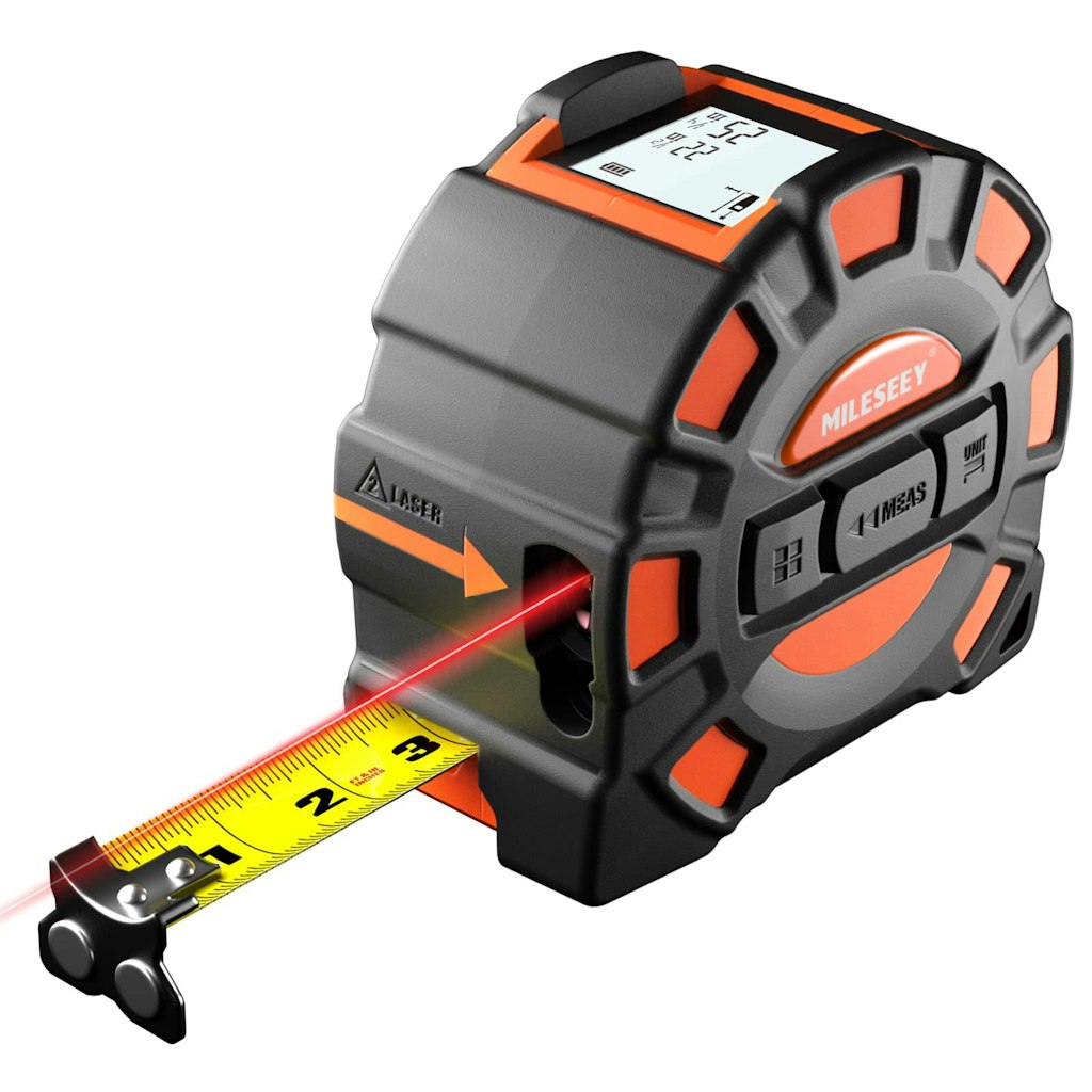 MiLESEEY 2-in-1 131-Foot Laser Tape Measure: $19.99