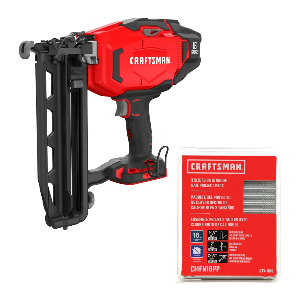 Craftsman V20 16-Gauge Cordless Finish Nailer w/ 2" 900-Piece Finish Nails: $159