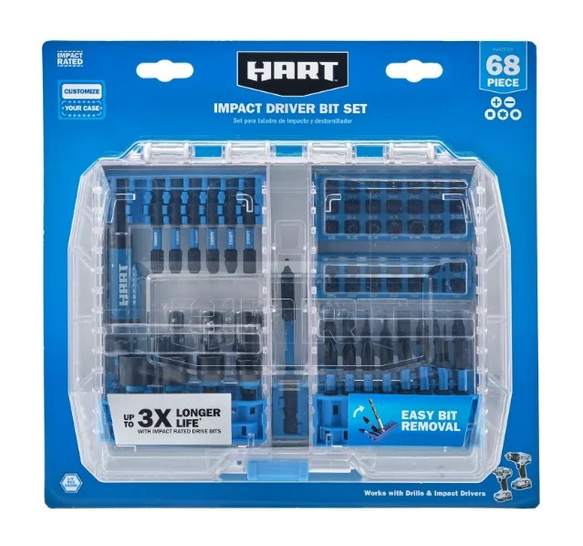 Hart 68-Piece Impact Driver Bit Set: $17.97 Hart 68-Piece Impact Driver Bit Set: $17.97
