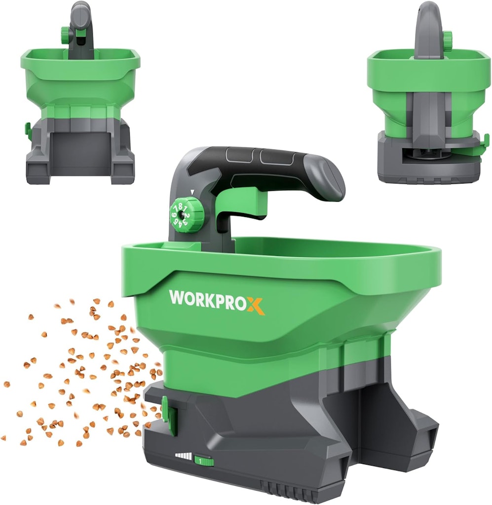 WorkPro X Battery Powered Fertilizer Spreader: $55 WorkPro X Battery Powered Fertilizer Spreader: $55