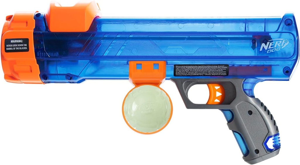Nerf Dog 16" Translucent Blaster w/ Ball Clip: $12