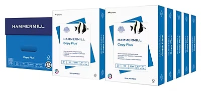Hammermill Copy Plus 8.5" x 11" Copy Paper 5000-Sheet Pack: $47