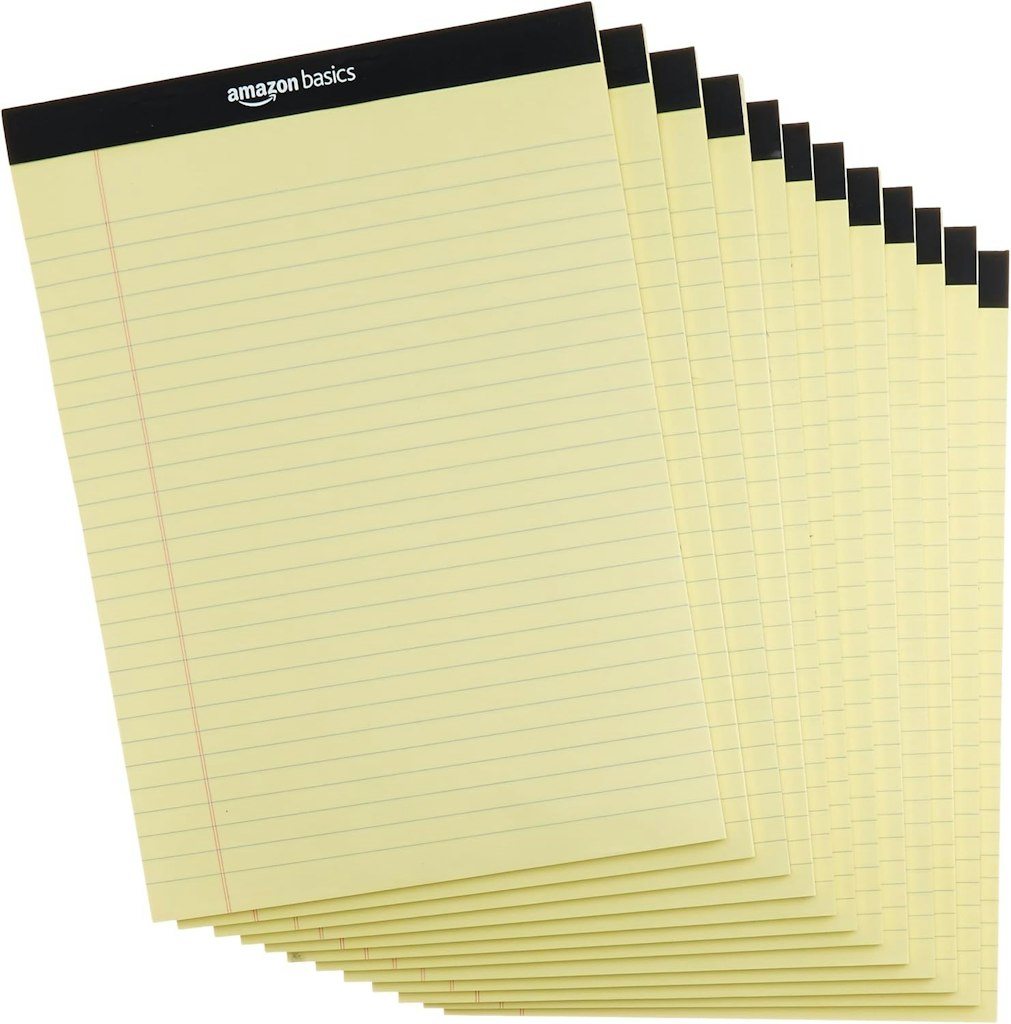 Amazon Basics 50-Sheet Wide Ruled Note Pad 12-Pack: $9.78 w/ Subscribe & Save