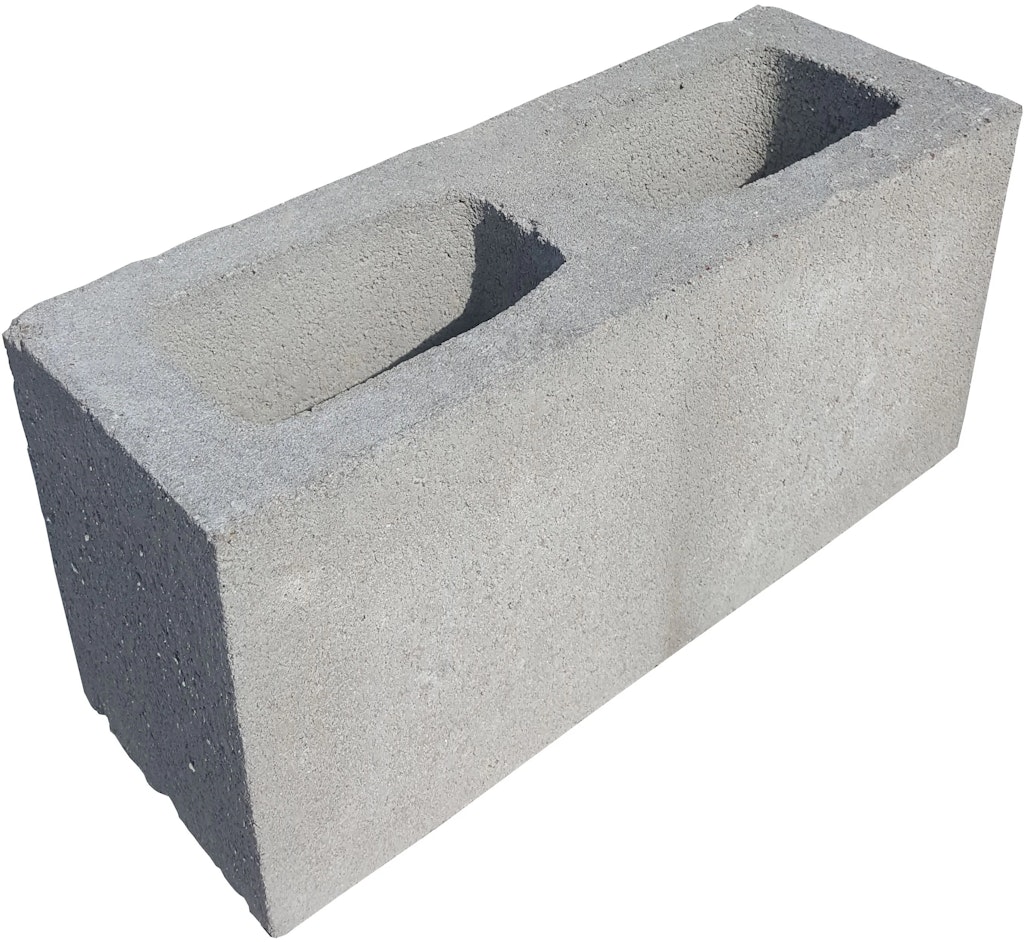 16" Cored Concrete Block: $1.98