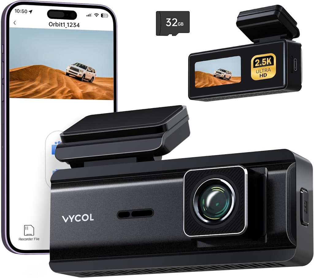 2.5K WiFi Dash Cam w/ 32GB Card: $18 2.5K WiFi Dash Cam w/ 32GB Card: $18