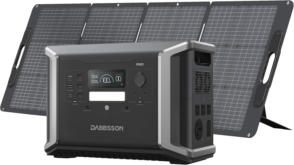 Dabbsson 1382Wh 2400W Solar Generator: $542