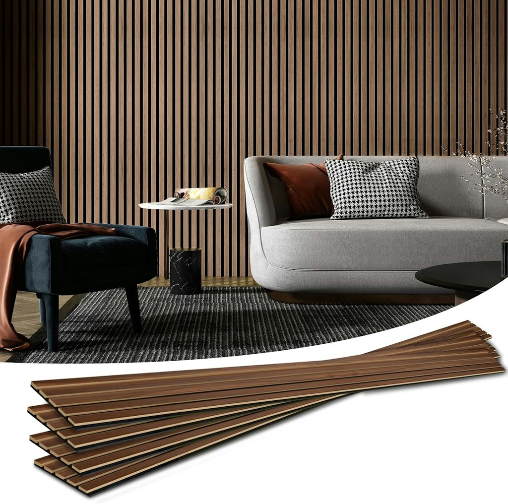 Art3d 4-Piece Wood Slat Acoustic Panels: $120