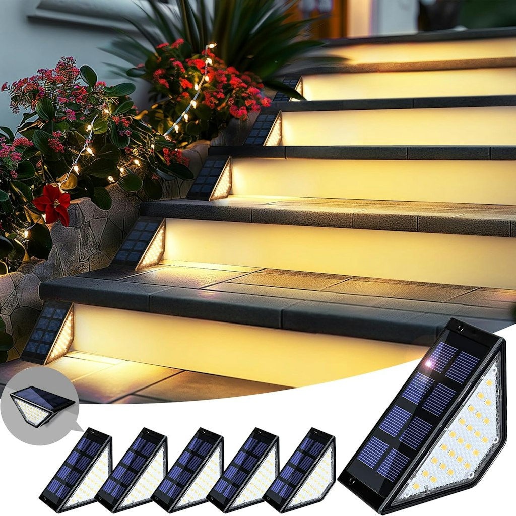 Patiowin Solar Step Lights 6-Pack: $11 w Prime
