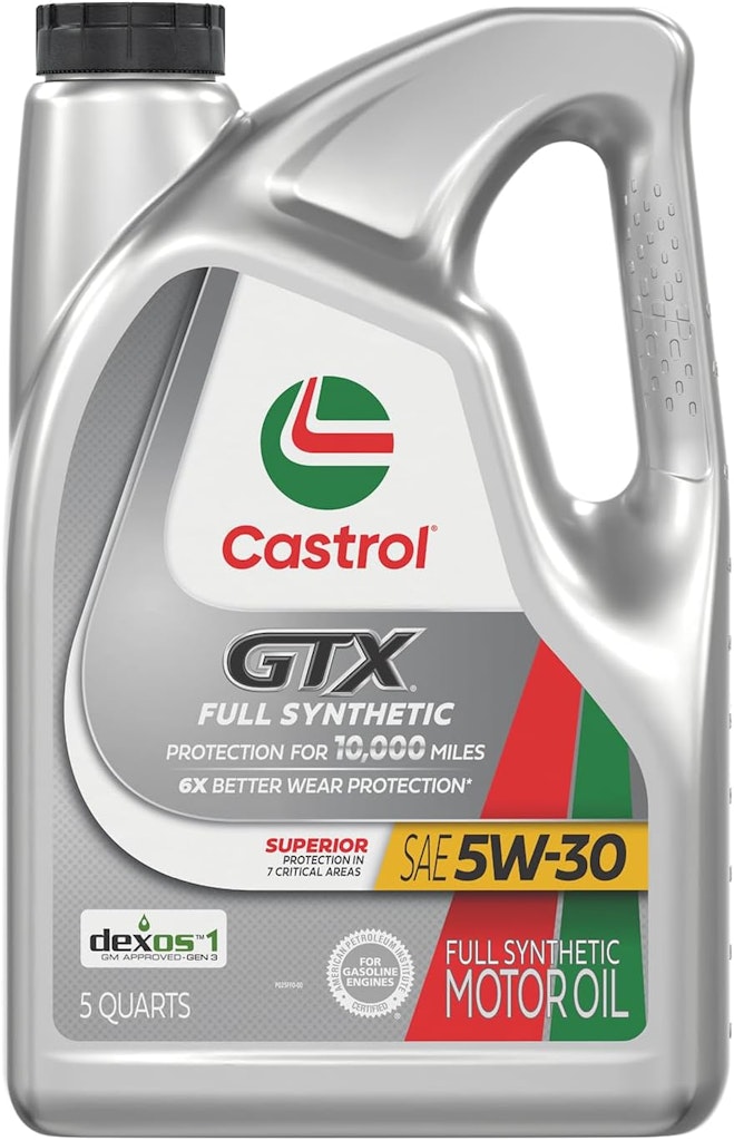 Castrol 5-Quart GTX Full Synthetic 5W-30 Motor Oil: $20.37