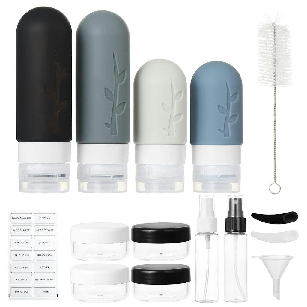 Travel Bottles for Toiletries 18-Piece Set: $9.49